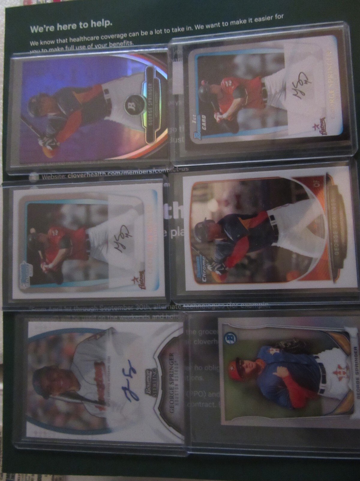 2011 bowman sterling george springer auto refractor bsp-gs