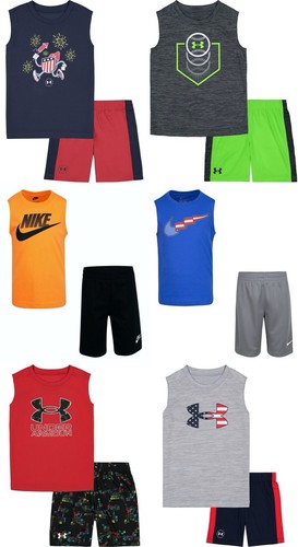 New Under Armour Little Boys Tank and Shorts Set Choose Size & Color MSRP $36