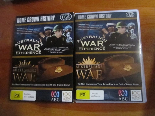 DVD AUSTRALIANS AT WAR 3 DISCS  CARDBOARD SLEEVE GREAT  ** MUST SEE ****