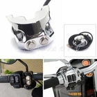 Chrome Air Ride Suspension Control Kit For 1'' Handlebar Button Switch 12V 1A