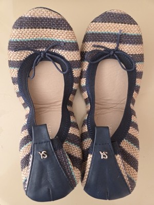 Yosi Samra Ballet Flats Woven Straw Leather | Size 7 | Insole 8.25 8.5 