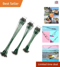 Fishing Leaders Stainless Steel Wire 40lb Tackle Kit Swivels Snaps Hooks