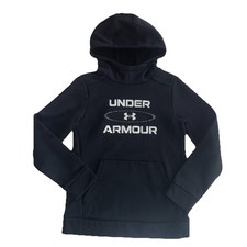 Youth Medium UA Under Armour Hoodie Loose Black with Logo Excellent Condition