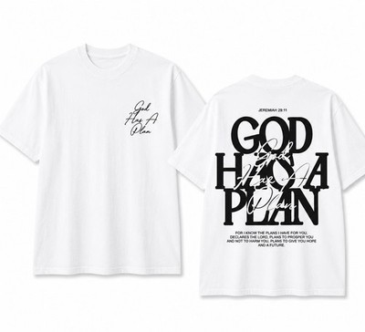 Christian God Has A Plan T-Shirt Jeremiah 29:11 Faith Graphic Tee Unisex