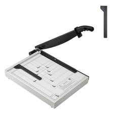 Paper Cutter, Guillotine Trimmer, 15" Cut Length, 16 Sheets Capacity, Heavy Duty
