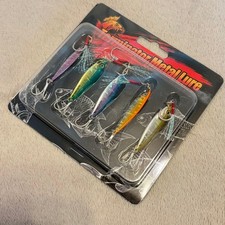 Metal Jig Set Of 5 Spoon Lure Flashing Copper Body Freshwater/Saltwater Dual Use
