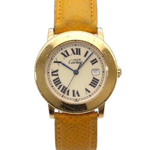 Cartier Must Ronde W1006822 Date Quartz cream Dial Ladies Watc...