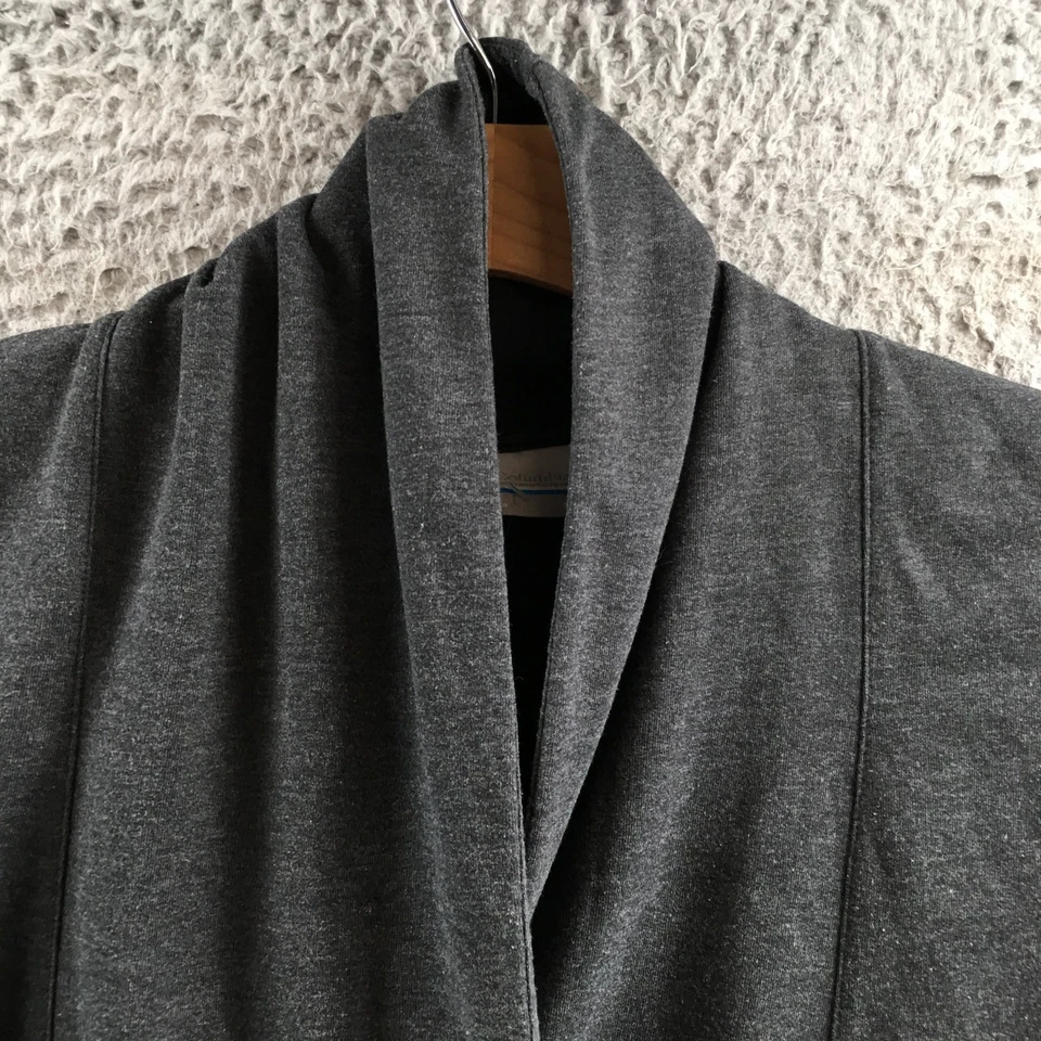 Cárdigan Columbia para mujer gris medio frente abierto manga larga mezcla de algodón informal Foto 3 de 4