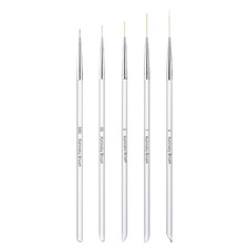5-Piece Nail Art Liner Brushes - Fine Detail Gel Painting Tool Set