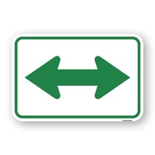 Bidirectional Arrow Green Heavy Gauge Aluminum Parking Sign