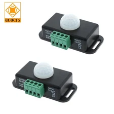 2pcs DC 12V-24V LED Infrared PIR Motion Sensor Detector Wall Light Switch