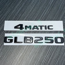 Für Mercedes Benz GLB250 4MATIC Schriftzug Embleme Aufkleber Badge Schwarz Glänz Für Mercedes Benz GLB250 4MATIC Schriftzug Embleme Aufkleber Badge Schwarz Glänz
