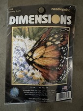 Dimensions Needlepoint Kit   Butterfly Drama 7203   5  x 5  New Sealed