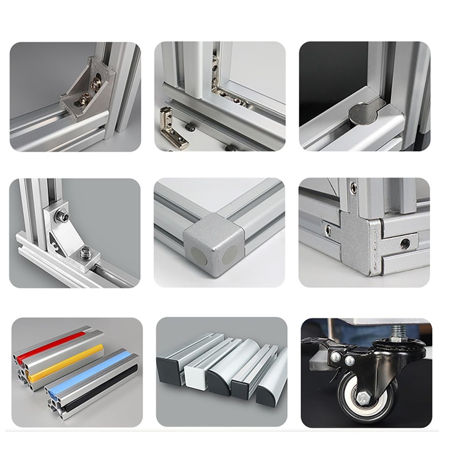 200mm Black 2020 T-Slot Aluminum Profile Linear Rail Extrusion 20x20mm ...
