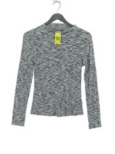 Next Women's Top UK 12 Multi 100% Cotton Long Sleeve Round Neck Basic