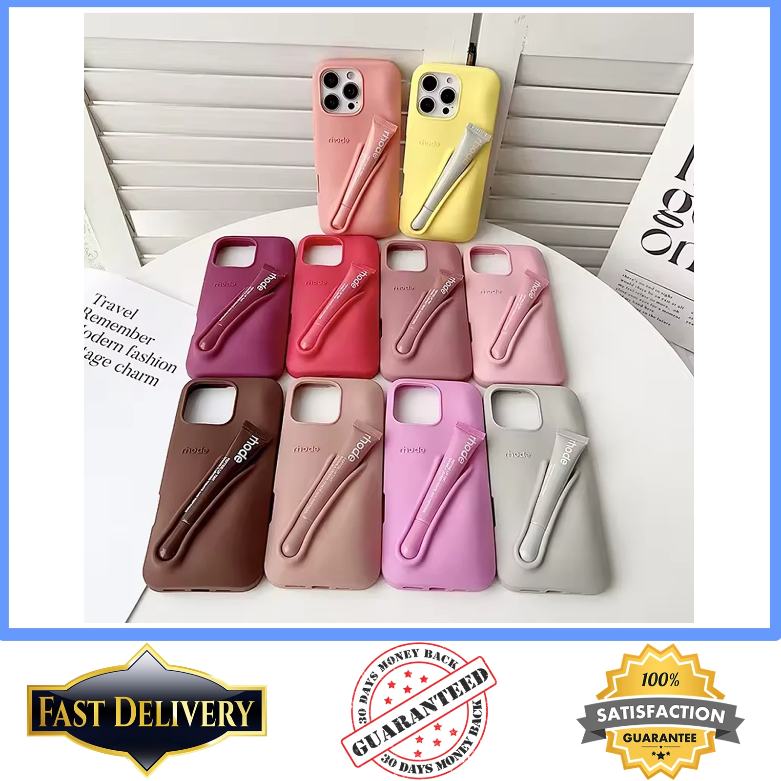 Rhode Phone Case iPhone 11 12 13 14 15 16 Pro Max Plus Lipstick