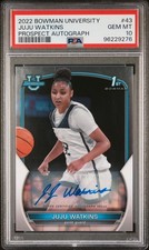 2022 Bowman Chrome University Juju Watkins Rookie RC 1st Prospect Auto PSA 10