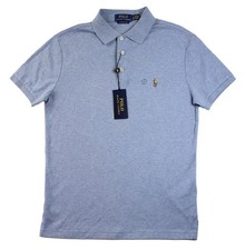 Polo Ralph Lauren Mens Polo Shirt S Slim Fit Short Sleeve Pullover Blue Htr 110