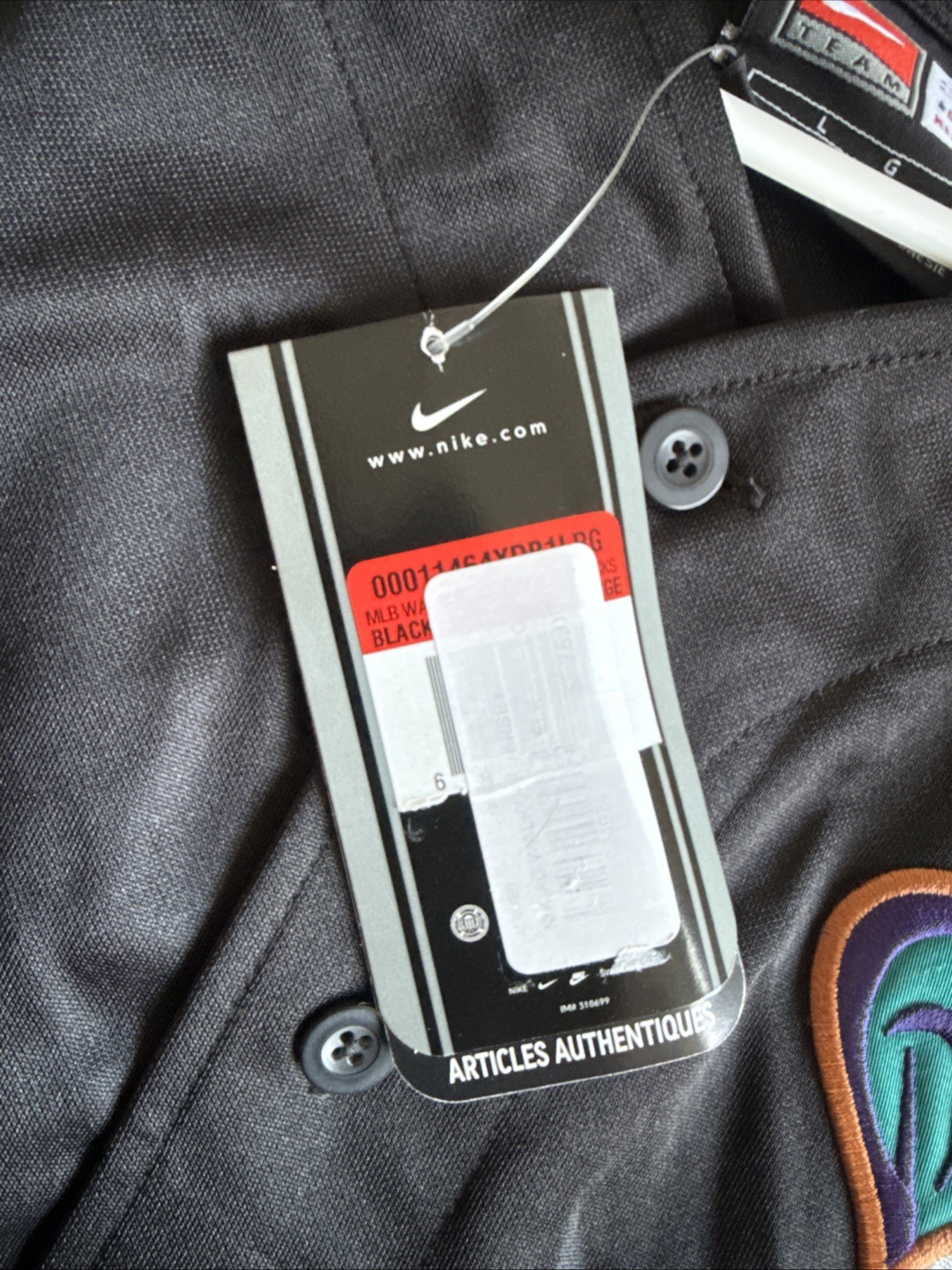 Men’s Nike Arizona Diamondbacks Snake Edition MLB Jersey Sz L - Black NWT thumbnail 5