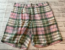 POLO RALPH LAUREN GOLF Plaid Shorts Pink Made in USA Mens Sz 38 VTG