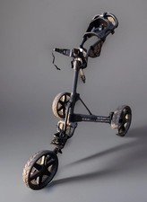 Czarny Clicgear 3.5+ Składany kompaktowy 3-kołowy wózek golfowy Caddy regulowany