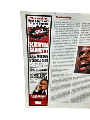 Kevin Garnett Bryant Gumbel Real Sports HBO 2000 Print Ad Super Bowl Feature