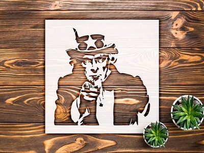 Elegant Pointing Figure Stencil for Unique Crafting and Design - StencilAir
