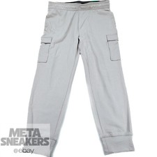 Reflex   L Men's Cargo Sweatpants Tan Sail Comfort Fleece Joggers 90 Degree New