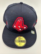 Boston Red Sox New Era 59FIFTY Fitted Hat 7 5/8 Navy MLB On Field Cap Authentic