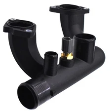  96JV8A504BD Thermostat Cover Outlet Pipe w/Sensor For Jag uar Vanden Plas XJ8 