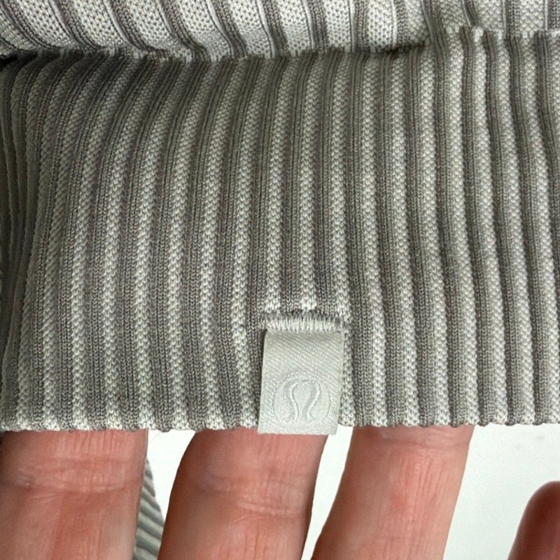 Lululemon Rest Less Pullover Ribbed Gray White Si… - image 4