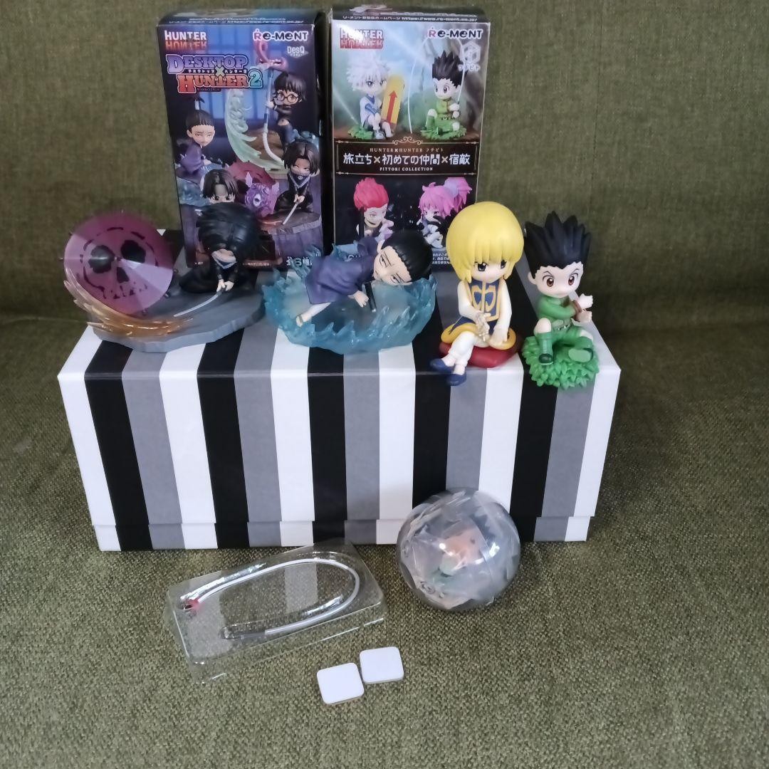 Juego de estatuillas Hunters HxH Desktop Hunter 2 Faitan Nobunaga Klapika GON ¿SIN USAR, EN CAJA?