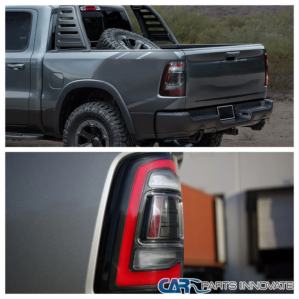 Fits 2013-2018 Dodge Ram 1500 2500 Black/Red LED Tail Lights Sequential Signal Foto 4 de 4