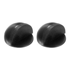 2 Pack Low Dome Floor Door Stop, 45mm Self Adhesive Door Stoppers, Black