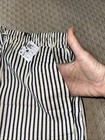 Stradivarius Pants Women’s L Striped Elastic Waist Pants Pockets Wide Leg NWT — photo 4