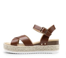 Women Summer Espadrille Wedge Sandals Ankle Strap Open Toe Casual Shoes