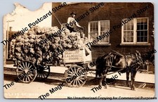 Wool Cart on Dray Line FERGUS FALLS Minnesota Mill RPPC Antique Photo 1915