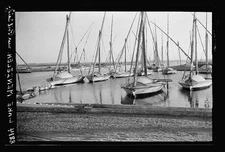 Photo:Egypt. Port Said. West. Sailing craft on Lake Manzeleh