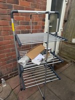 BLACK+DECKER 3-Tier Heated Clothes Airer with Cover & Wheels, 300W