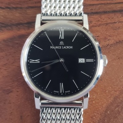 Maurice Lacroix Ladies' Watch Black Dial Swiss Made w/ Original Mesh Bracelet
