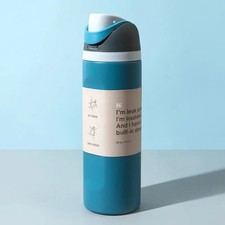 Water Bottle Stainless Steel 24oz Multicolor Blue Bow Gym Travel