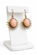 Lucky Brand Pink Stone Sunburst Drop Earrings...