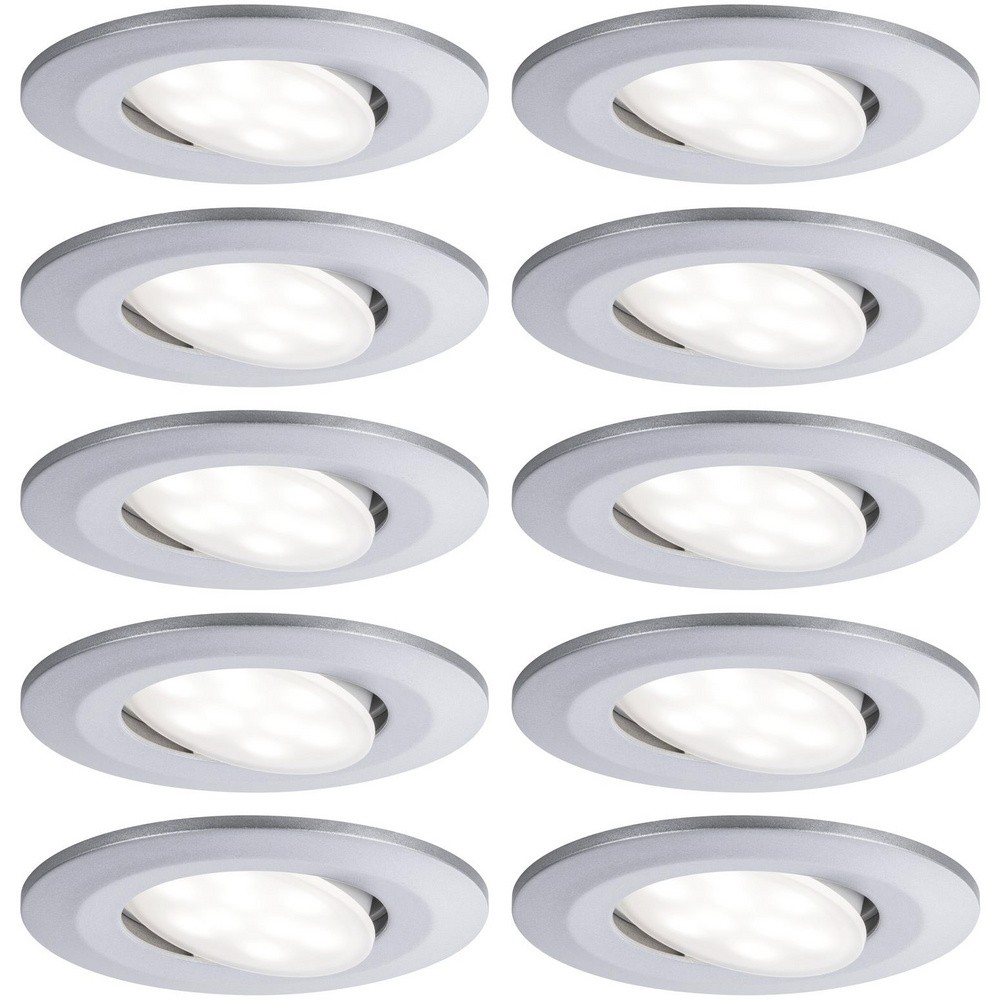 Комплект светодиодов Paulmann LED-Bad-Einbauleuchte 10er мощностью 60 Вт, хромированный (матовый)