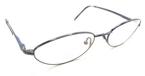 Gucci GG MX3 Dark Blue Metal Oval Eyeglasses Frames Designer Classic Men Women