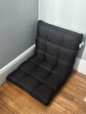 Costway Adjustable 14-Position Floor Folding Lazy Sofa Loungechair (Black)