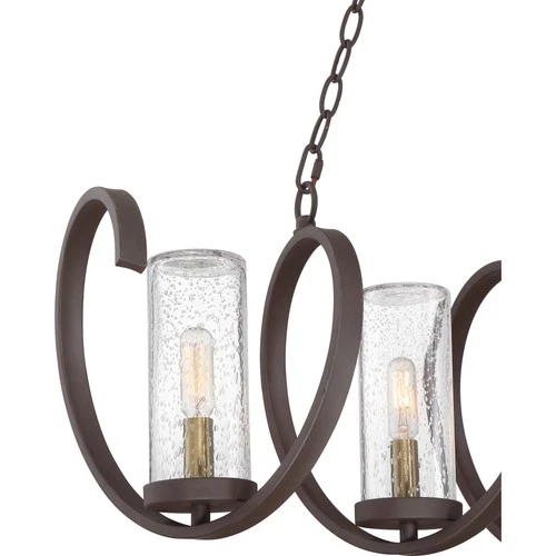 Quoizel TMT540 Bronze Tumult 5-Light 40"W Chandelier - Picture 2 of 5