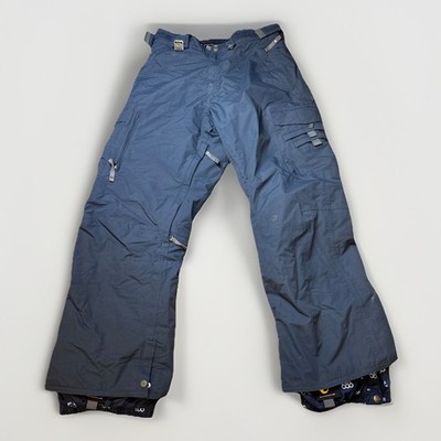 686 Smarty 3-in-1 Snowboard Pants Size Small Men's Blue W/ Detachable Liner