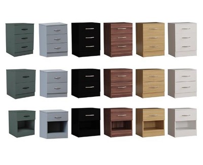 Riano Nachtkommode 1 2 3 Schubladen Holz Schlafzimmer Aufbewahrung Möbel Schrank Schrank