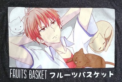 Fruits Basket T-Shirt Women s Sz XL Kyo Sohma & Cats Manga Collectible Tee 