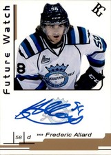 Frederic Allard Signed Auto 2.5 x 3.25 Photo QMJHL Chicoutimi Sagueneens